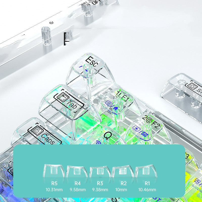 Bluetooth Mechanical Keyboard Transparent Case Hot-swappable Gasket Structure - The Number 1 Things
