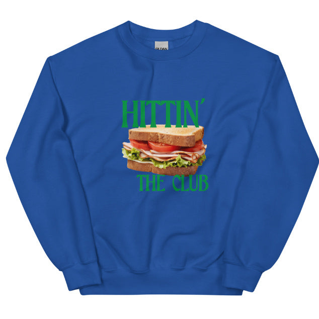 European American Fashion Floral Print Crew Neck Hittin Club Sandwich Sweatshirt - The Number 1 Things