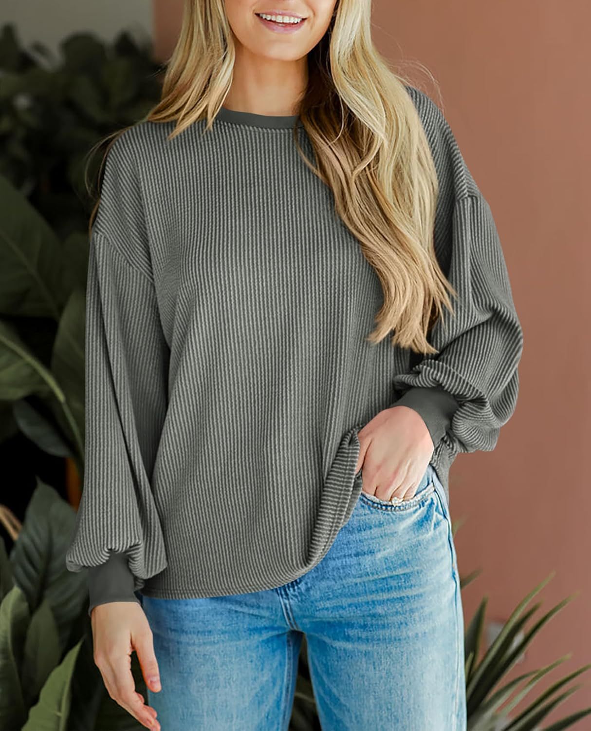 Crew Neck Sweatshirt Women's Top - The Number 1 Things