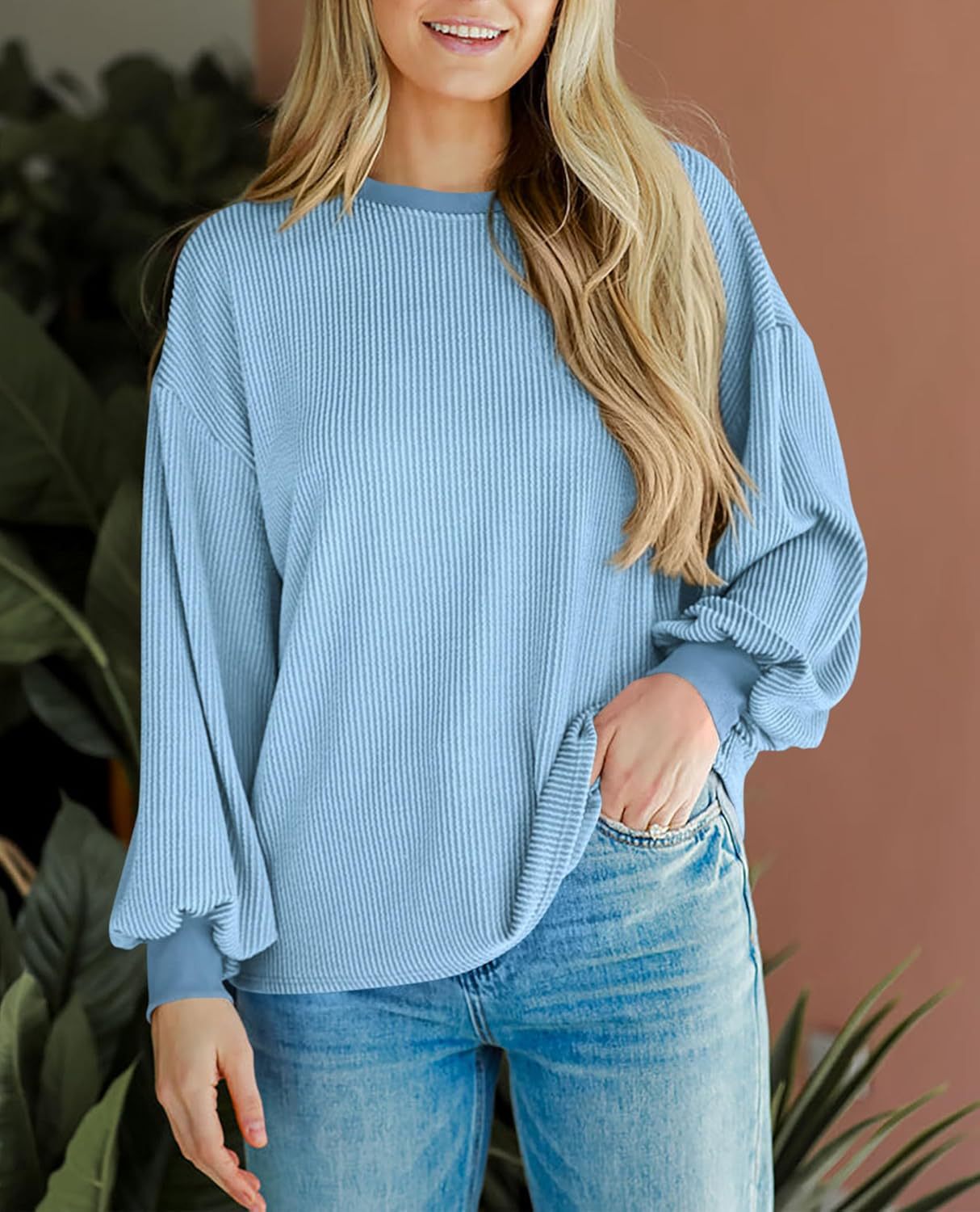 Crew Neck Sweatshirt Women's Top - The Number 1 Things