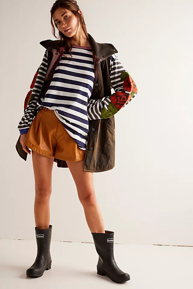 Women's Rose Thorn Towel Embroidery Sweater Striped Patchwork Sweater - The Number 1 Things