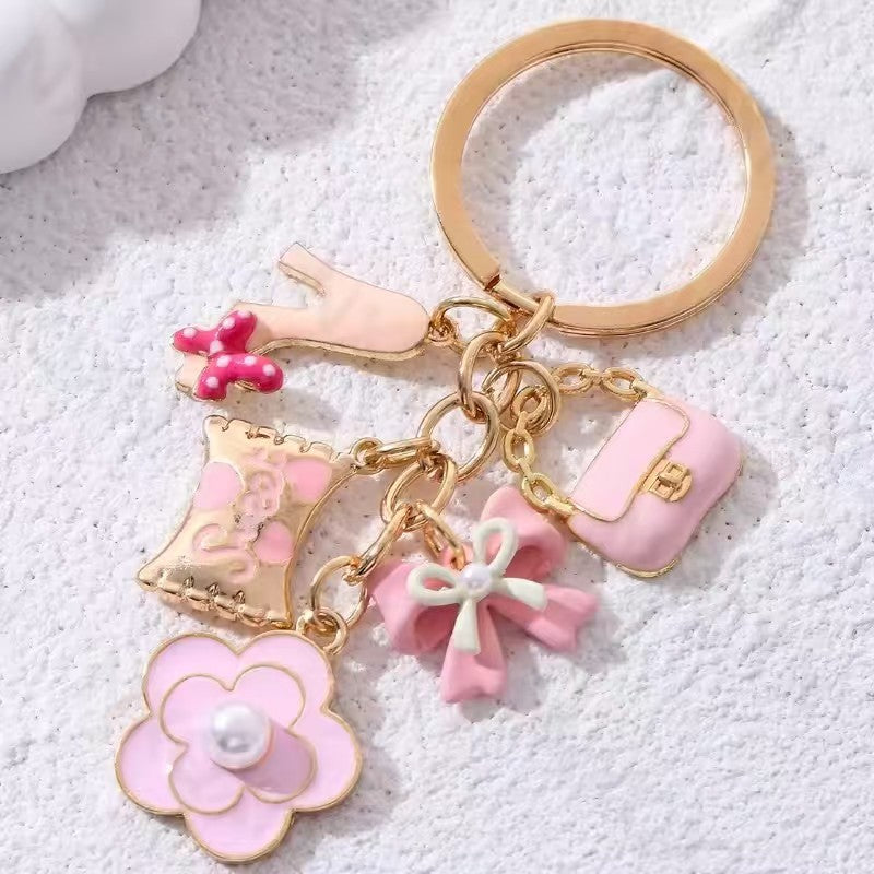 With Letters Heart Shape Bag Key Ring Pendant Bow - The Number 1 Things