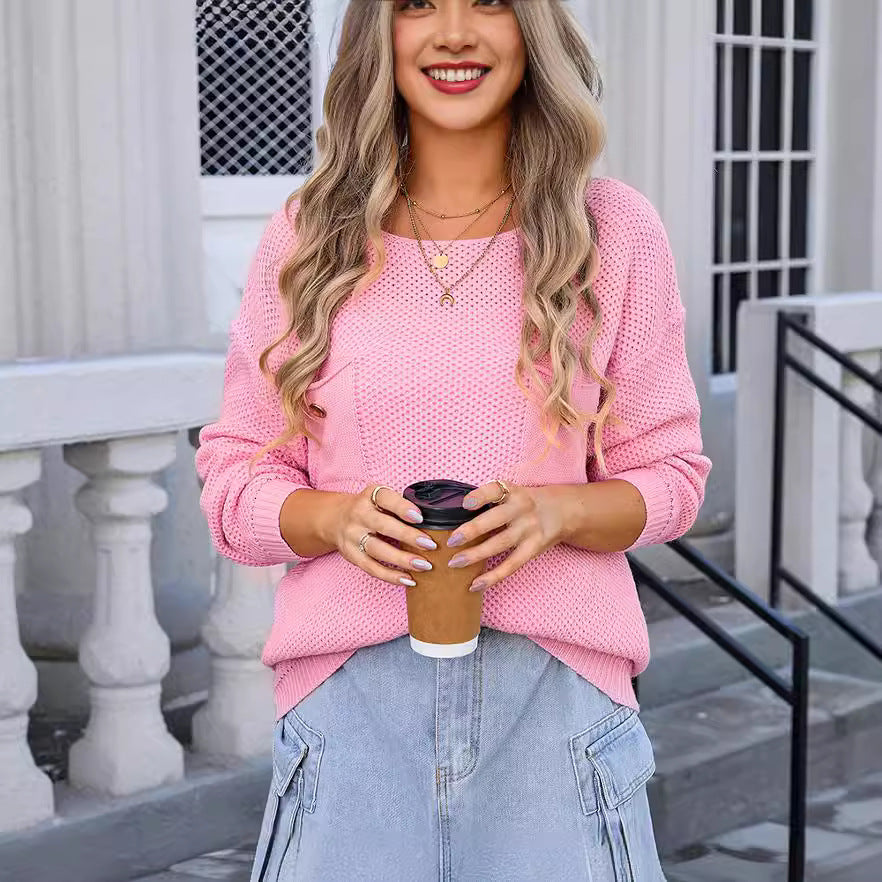 Autumn And Winter New Women's Pullover Pocket Sweater Base - The Number 1 Things