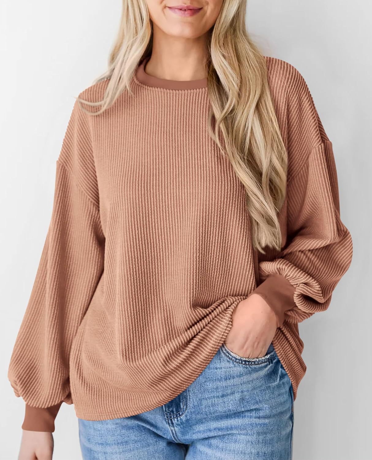 Crew Neck Sweatshirt Women's Top - The Number 1 Things