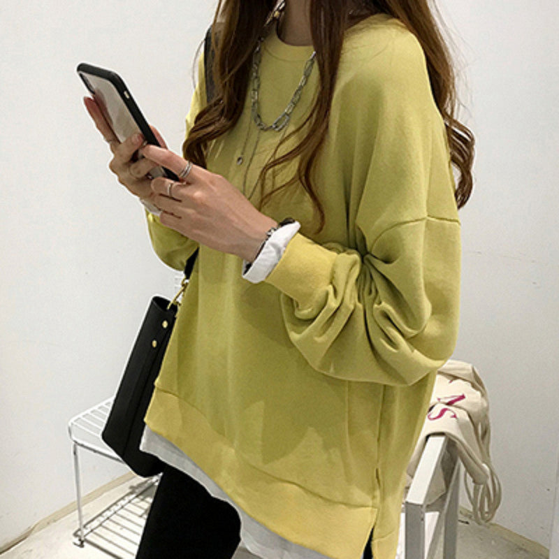 Gray With Slit Sweater Versatile Mid-length Two-piece Casual Top - The Number 1 Things