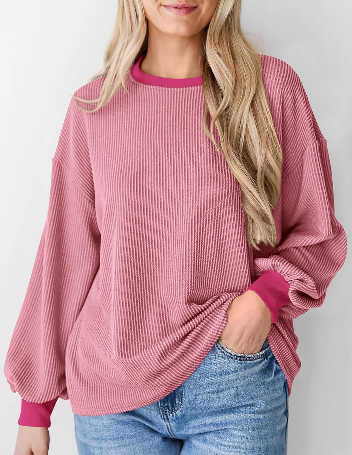 Crew Neck Sweatshirt Women's Top - The Number 1 Things