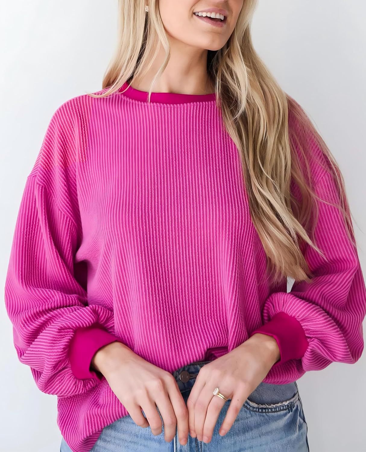 Crew Neck Sweatshirt Women's Top - The Number 1 Things