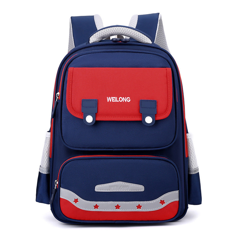 Burden-reducing Spine Protection Fashion Color Contrast Schoolbag - The Number 1 Things