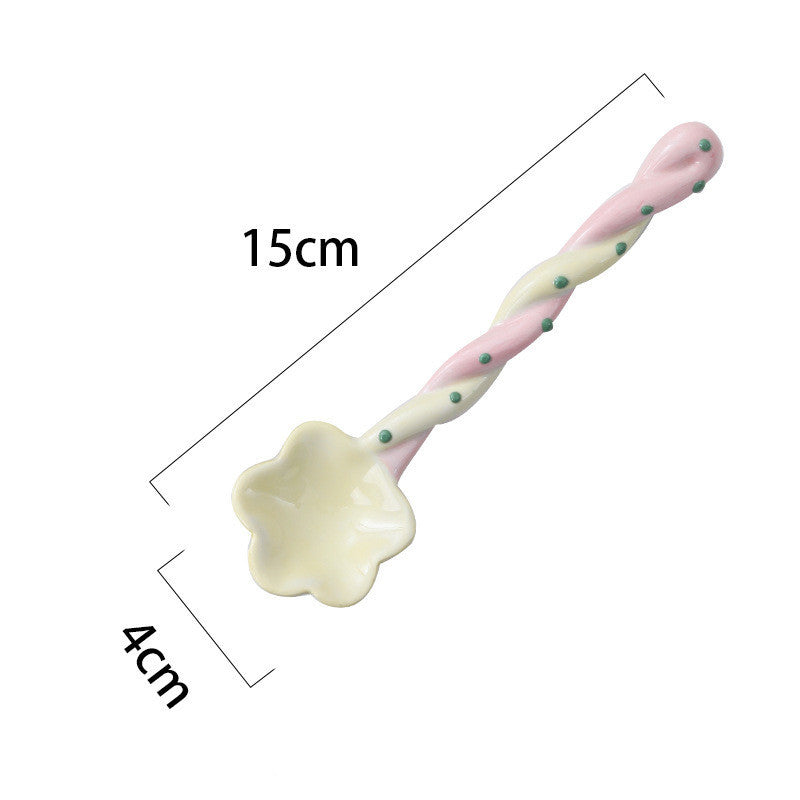 Household Spoon Ceramic Long Handle Spoon