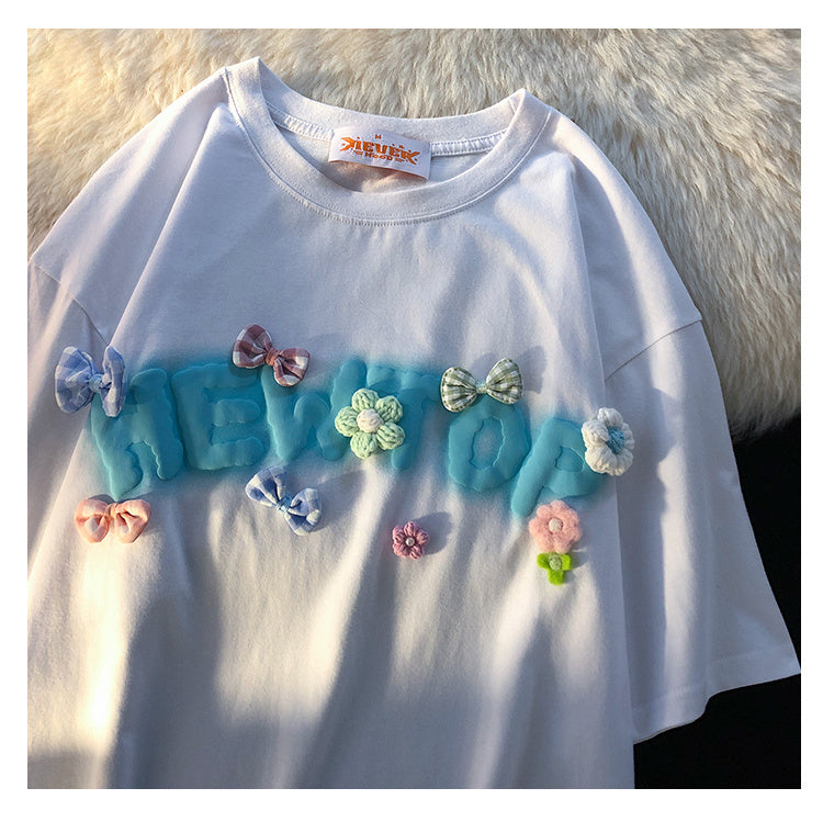 Japanese Lovely Sweet Sister Milk Flower Foaming Short Sleeve - The Number 1 Things