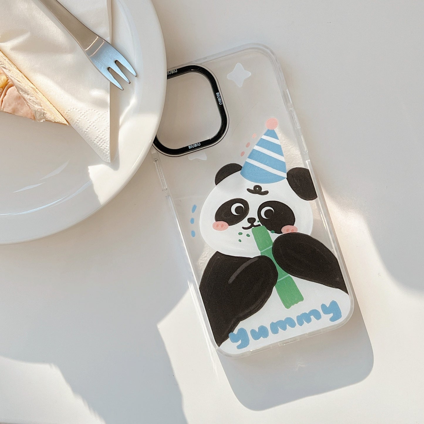 Cute Cartoon Mobile Phone Case Gnawing Bamboo Panda
