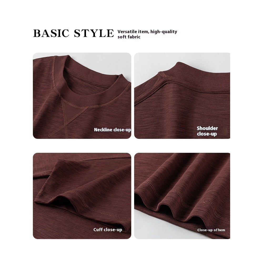 Inverted Triangle Idle Style Solid Color Simple T-shirt - The Number 1 Things