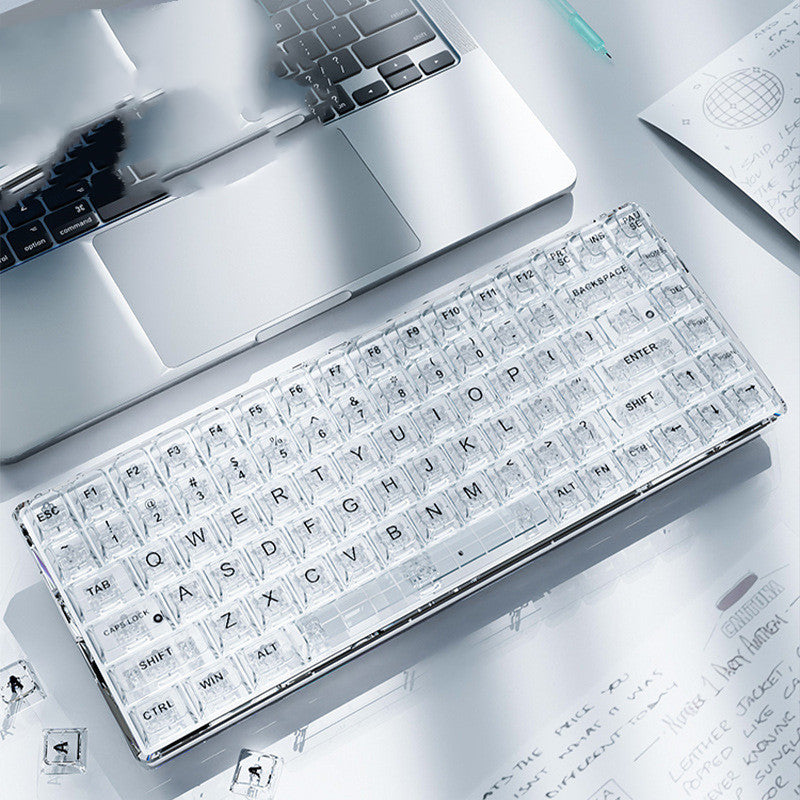 Transparent Bluetooth Wireless Tri-mode Mechanical Keyboard - The Number 1 Things