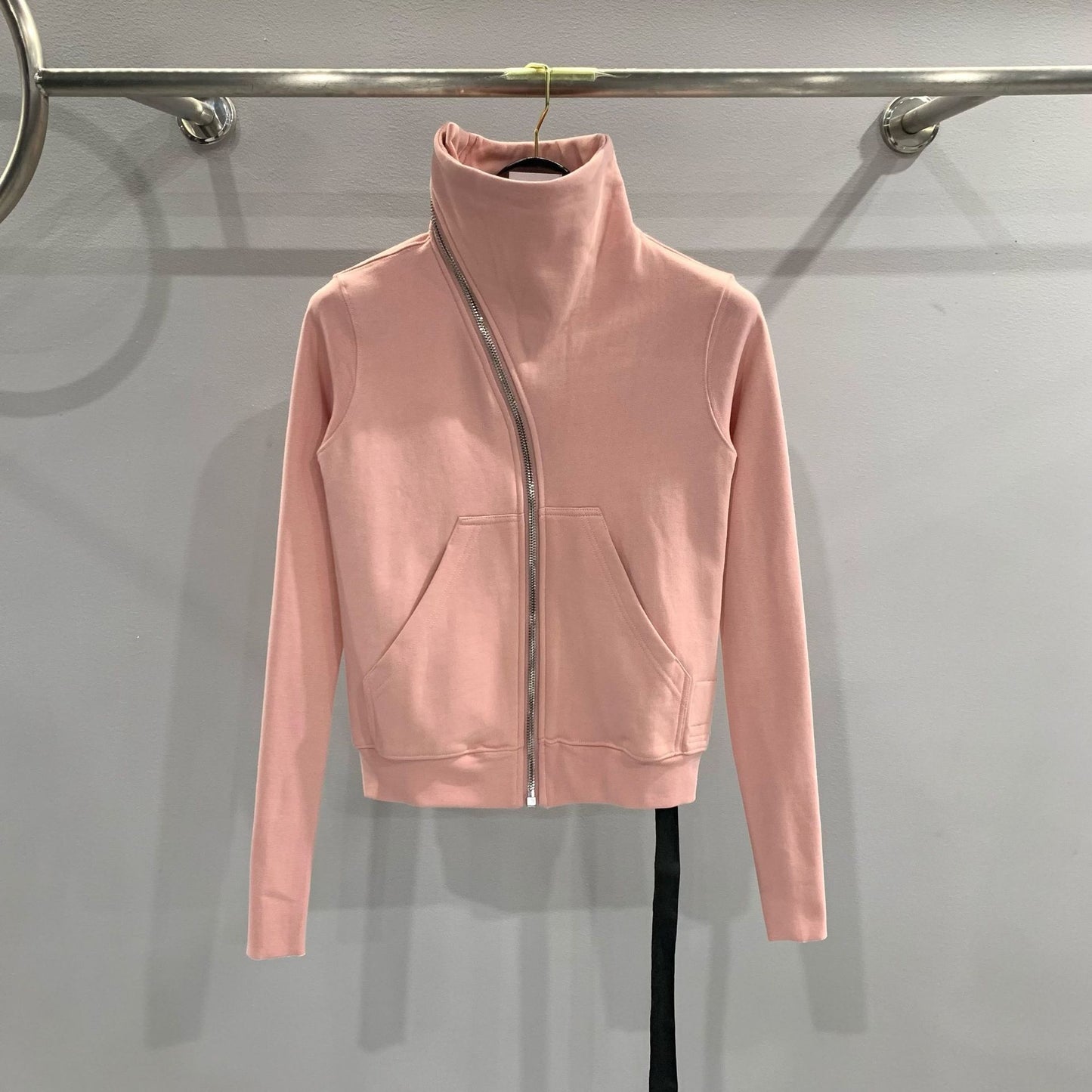 Women's Dark Style Oblique Zipper Turtleneck Cotton Brushed Sweater Coat - The Number 1 Things