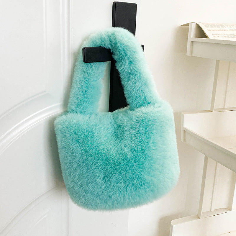 Plush Bag High-grade Thick Autumn And Winter Hand Bucket Bag - The Number 1 Things