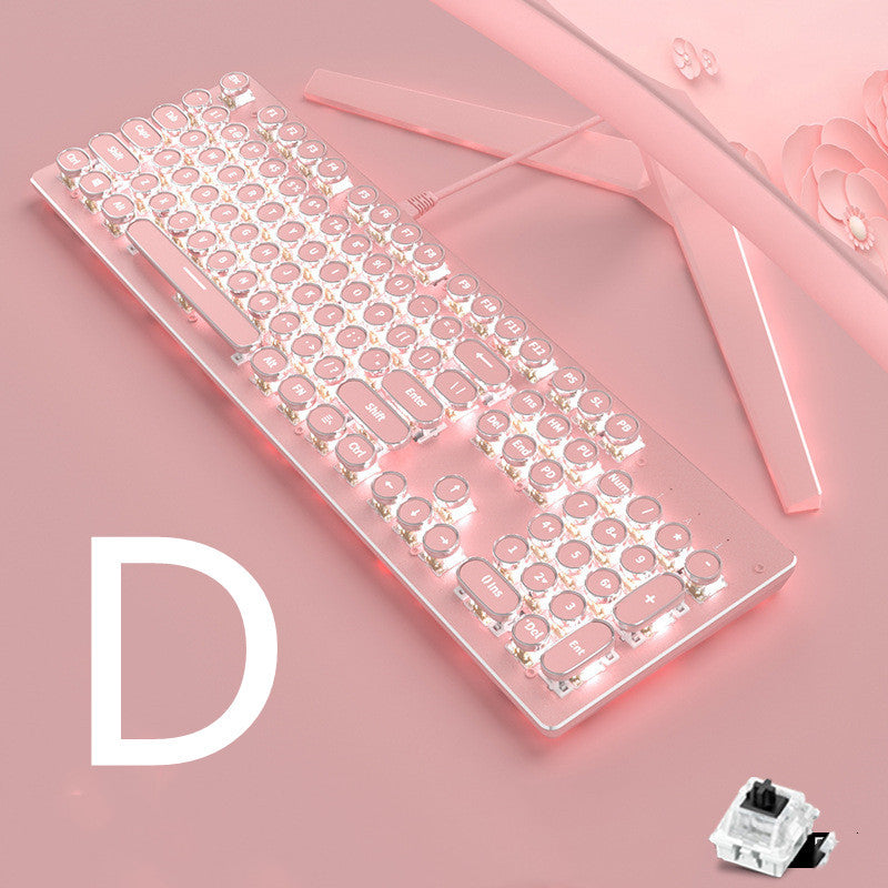 Wireless Mechanical Keyboard Mouse Set Game Office Retro - The Number 1 Things