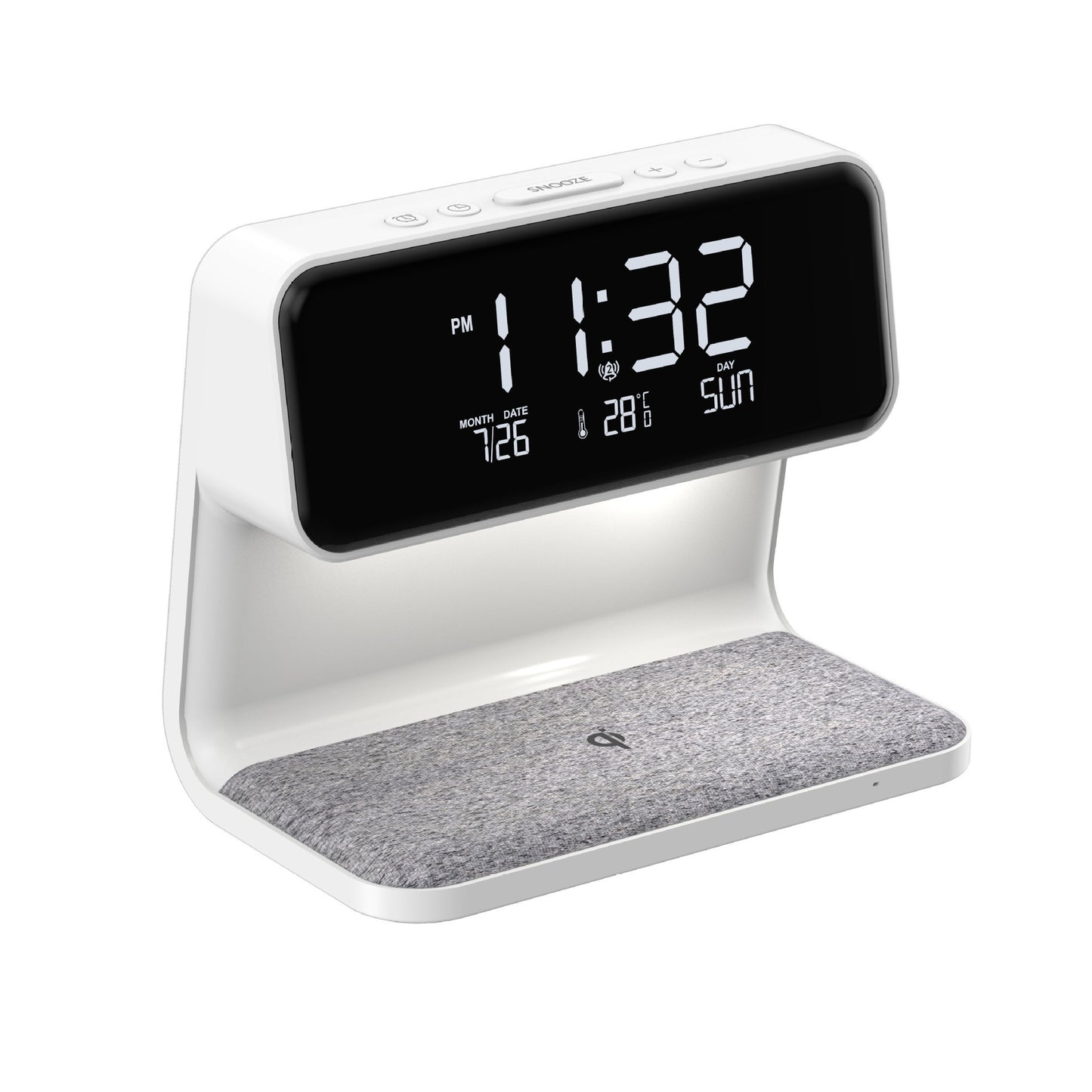 3 In 1 Bedside Lamp Wireless Charging LCD Screen Alarm Clock Wireless Phone Charger - The Number 1 Things