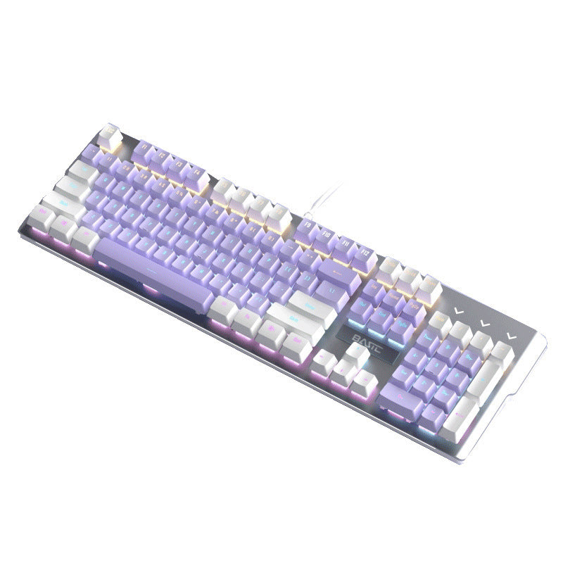 Purple Mechanical Keyboard Mouse Suit Wired Green Axis - The Number 1 Things