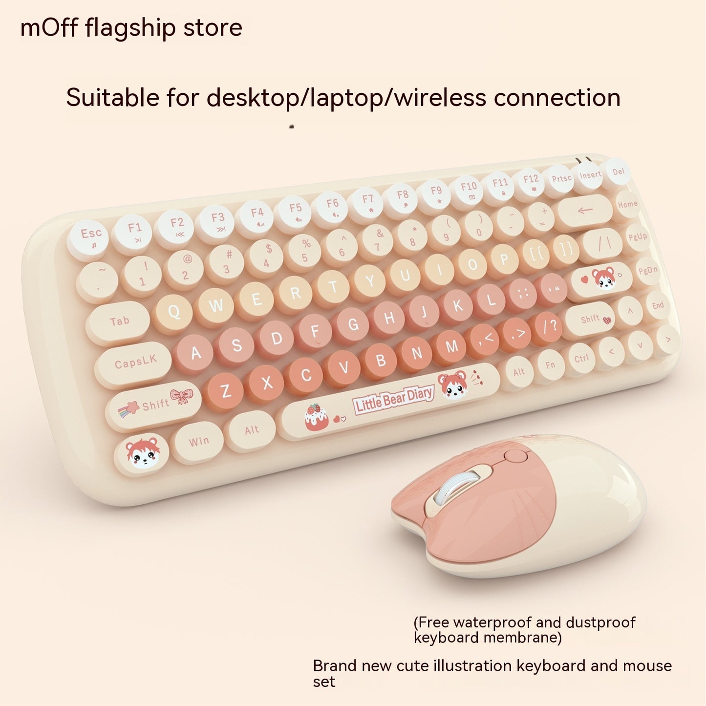 Pink Mini Cute Cartoon Wireless Keyboard And Mouse Set - The Number 1 Things