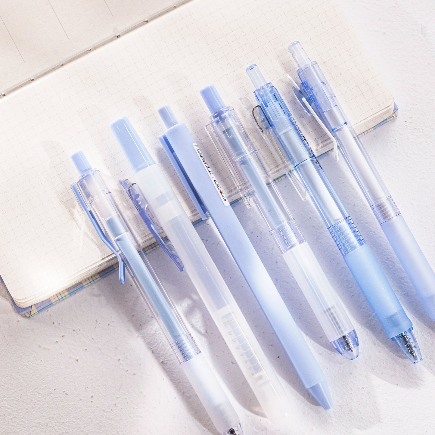 Solid Color Pressing Pen Simple Cream Gel Pen Set