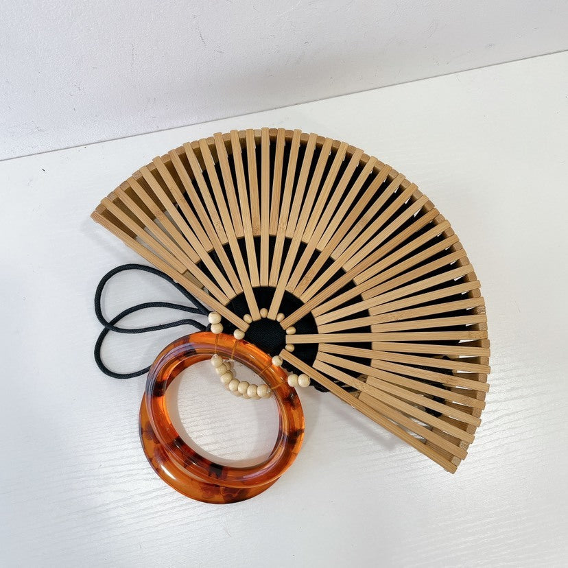 Women's Contrasting Color Bamboo Woven Acrylic Hollow Out - The Number 1 Things