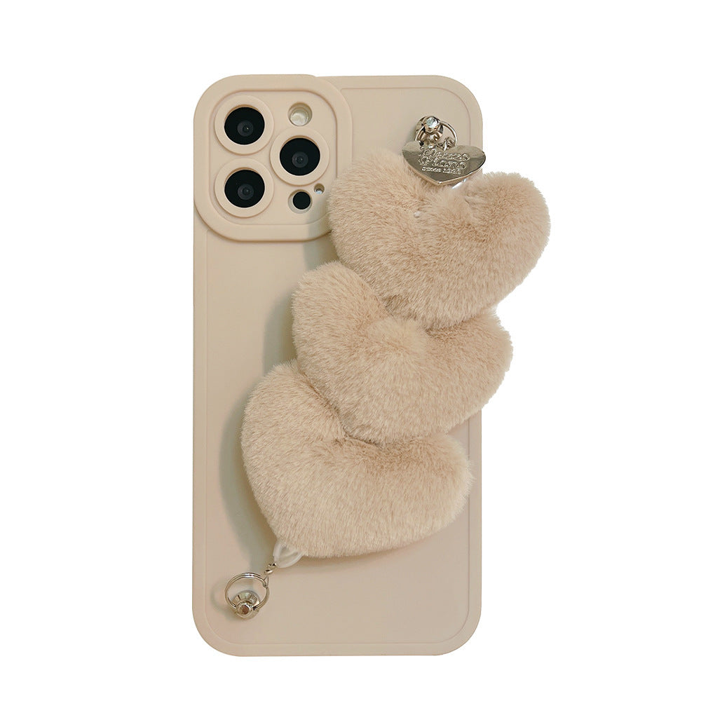 Plush Heart Wristband Silicone Phone Case - The Number 1 Things