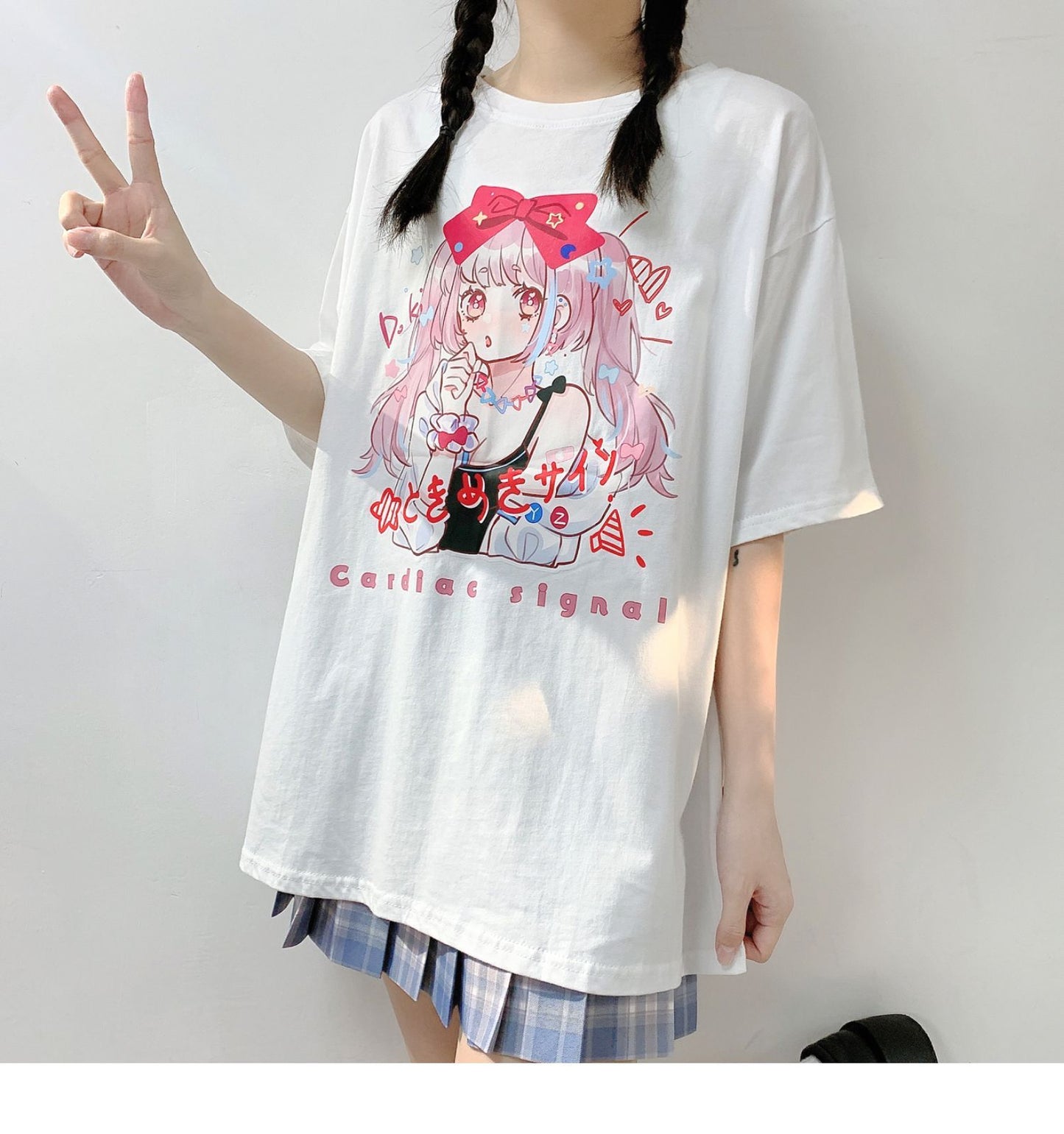 Short-sleeved T-shirt Female Summer College Style Comic Girl Loose - The Number 1 Things