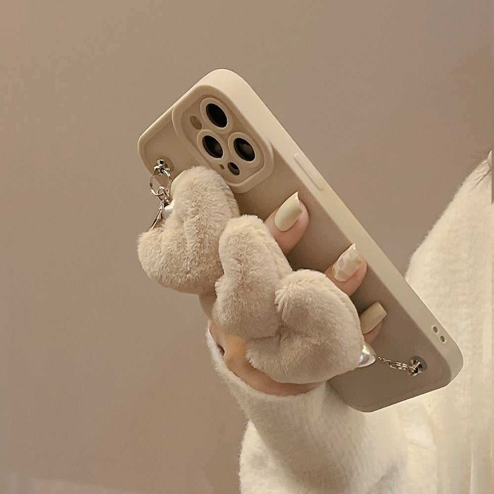 Plush Heart Wristband Silicone Phone Case - The Number 1 Things