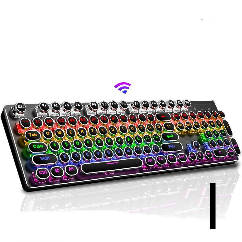 Wireless Mechanical Keyboard Mouse Set Game Office Retro - The Number 1 Things