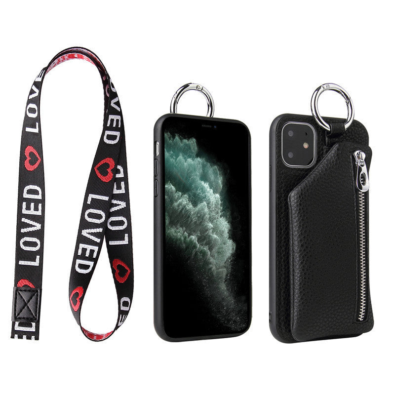 PU Leather Strap Cord Coin Purse Phone Cases Crossbody Neck Lanyard Wallet Cover - The Number 1 Things