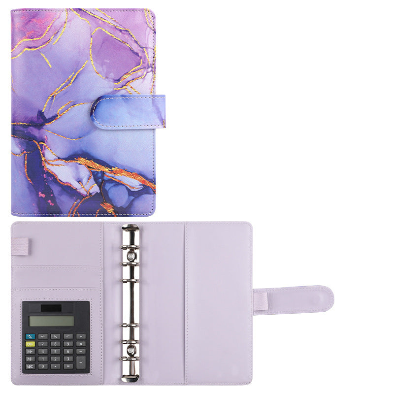 A6 Loose-leaf Binder Journal Book Notebook Leather PU 6 Hole Loose Spiral Calculator - The Number 1 Things