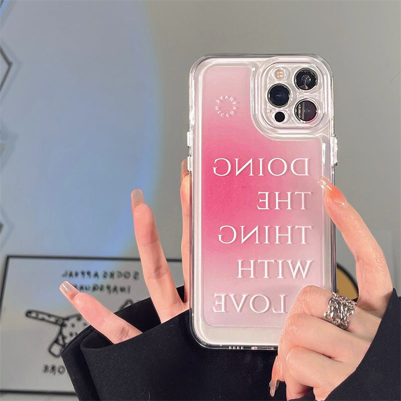 Pink Gradient Bear iPhone Case – Cute Holder & Grip Stand