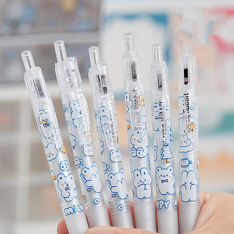Creative Cute Cartoon Pressing Student Black Signature Gel Pen