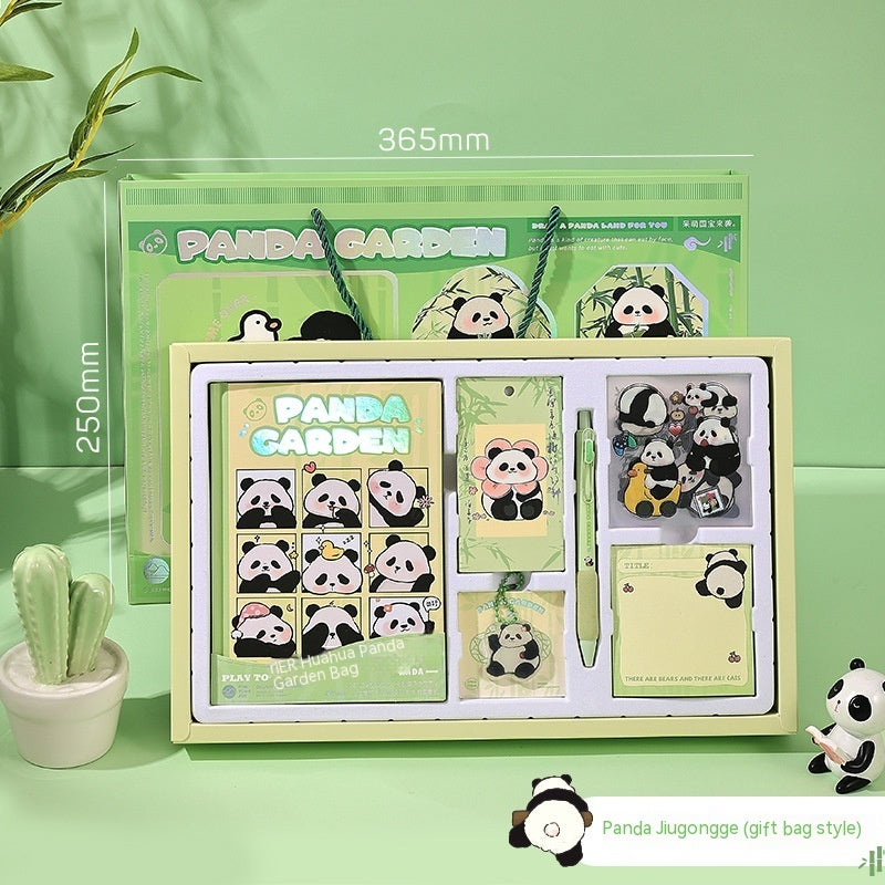 Flower Panda Series Hand Account Gift Box Stationery Suit