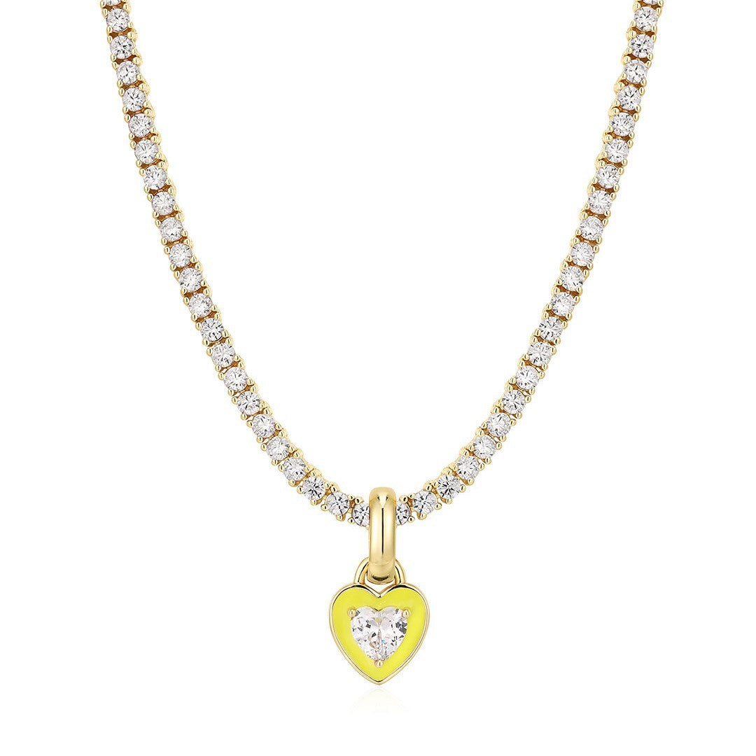 Female Beccarite Tennis Chain Color Zircon Necklace - The Number 1 Things