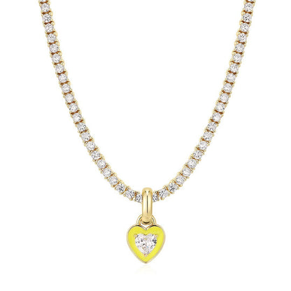 Female Beccarite Tennis Chain Color Zircon Necklace - The Number 1 Things