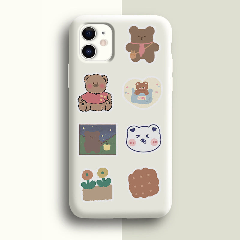 102 Cartoon Korean Bear Doodle Stickers