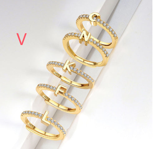 S925 Sterling Silver New Style Micro-inlaid Letters Ring - The Number 1 Things