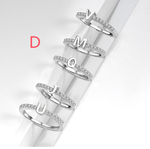 S925 Sterling Silver New Style Micro-inlaid Letters Ring - The Number 1 Things