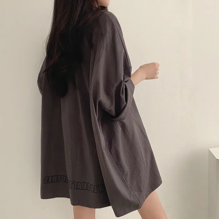Mid-length Cotton Short-sleeved T-shirt For Women Summer
