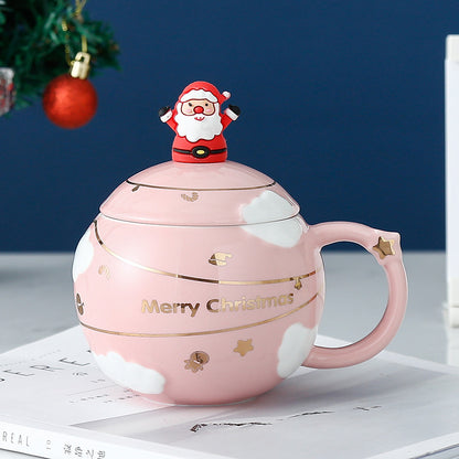 Creative Household Cup Ceramic High-value Spoon With Lid - The Number 1 Things