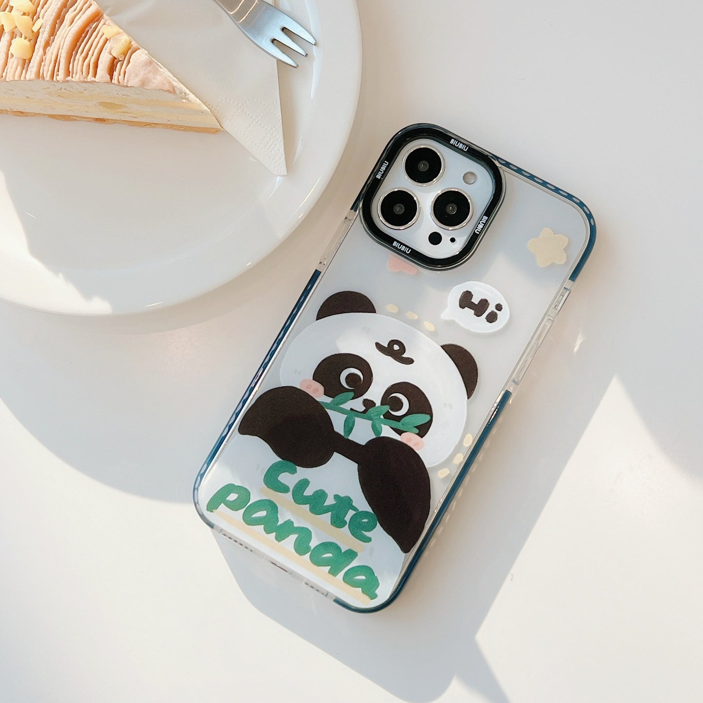 Cute Cartoon Mobile Phone Case Gnawing Bamboo Panda