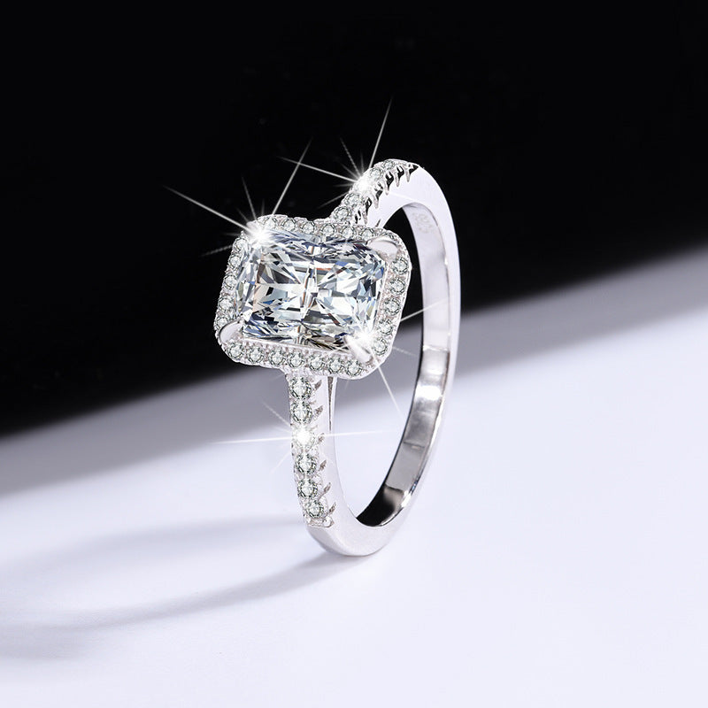 Women's Sterling Silver Moissanite Closed Ring - The Number 1 Things