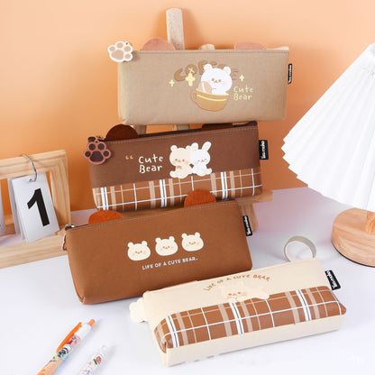 Student Stationery Canvas Zipper Storage Pen Bag