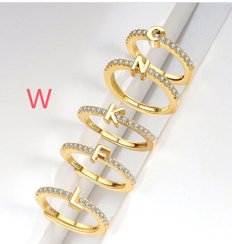 S925 Sterling Silver New Style Micro-inlaid Letters Ring - The Number 1 Things