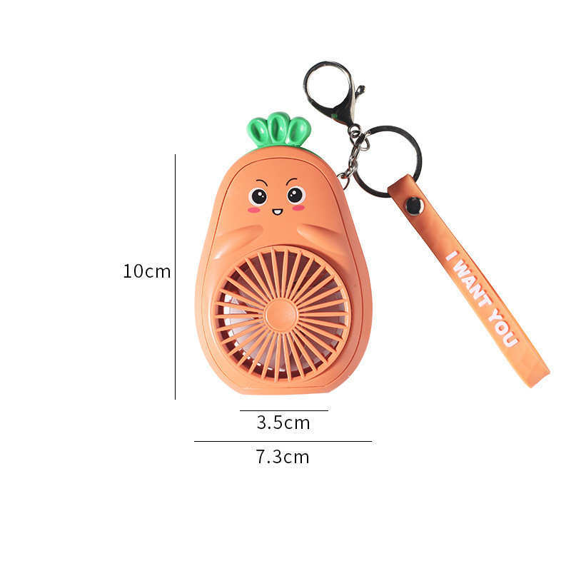 Cartoon Keychain Cute Fruit USB Charging Mini Fan - The Number 1 Things