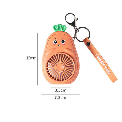 Cartoon Keychain Cute Fruit USB Charging Mini Fan - The Number 1 Things