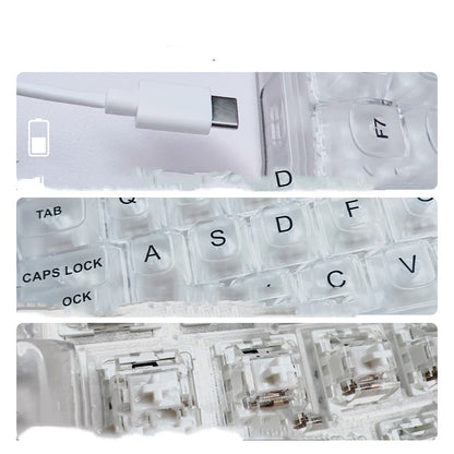Fashion Transparent Wireless Bluetooth Mechanical Keyboard - The Number 1 Things