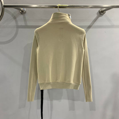 Women's Dark Style Oblique Zipper Turtleneck Cotton Brushed Sweater Coat - The Number 1 Things