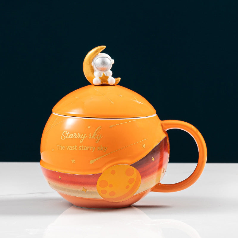 Creative Household Cup Ceramic High-value Spoon With Lid - The Number 1 Things
